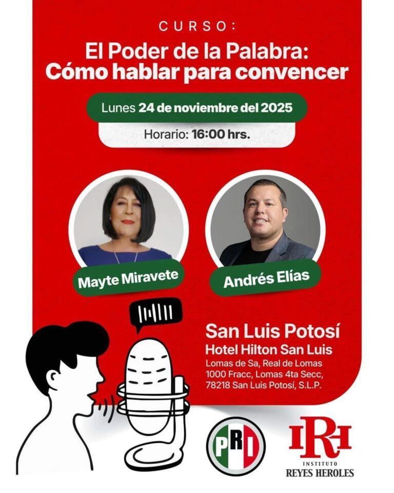 El PRI de San Luis Potosí y el Instituto Reyes Heroles Invitan Sesión de Formación Política.