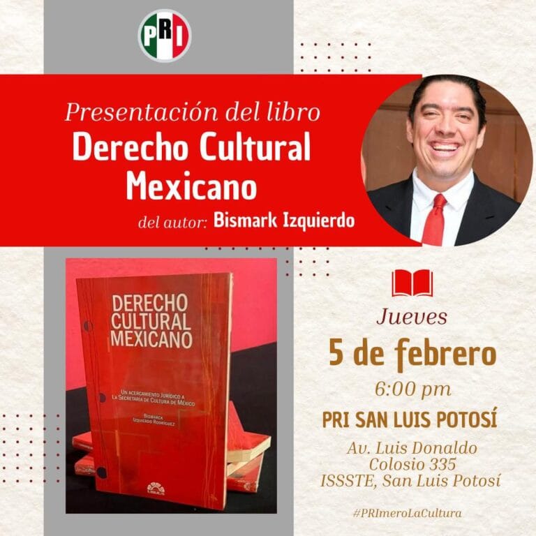 Llega a SLP “Derecho Cultural Mexicano”, obra de Bismarck Izquierdo.