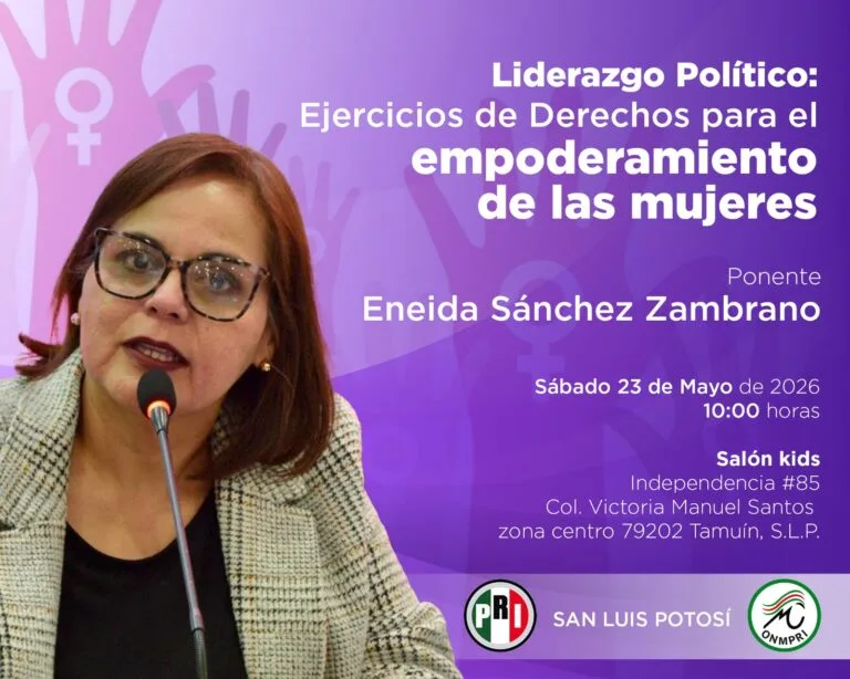 Tamuín será sede de conferencia sobre liderazgo político y empoderamiento de las mujeres.